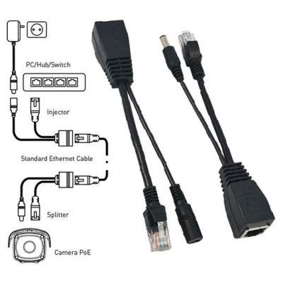 ADATTATORE POE SPLITTER INJECTOR DC12V UP 30MT (VS-PSI30) (Mach Power)
