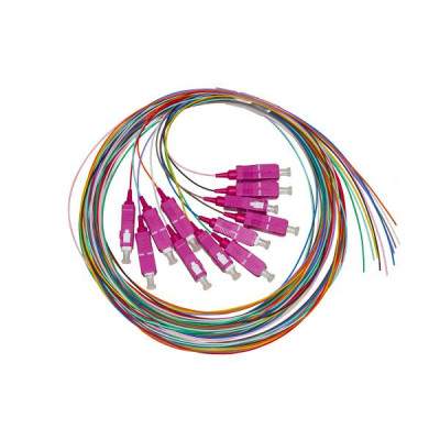 SET 12 CAVI PIGTAIL FIBRA OTTICA COLORATI CONNETTORI SC OM4 SIMPLEX 2 MT (LKSC12PT4) (Link)