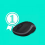 MOUSE M185 NERO/GRIGIO WIRELESS (Logitech)