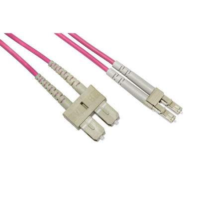 CAVO FIBRA OTTICA LC A SC MULTIMODE DUPLEX OM4 50/125 MT.2 (LKLCSC4502) (Link)