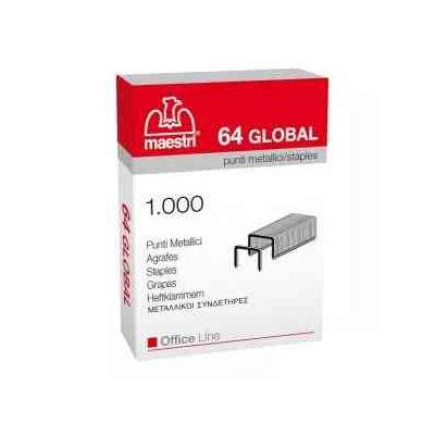 PUNTI METALLICI PASSO 6/4 CONF DA 10000 PZ (64 GLOBAL) (Maestri)