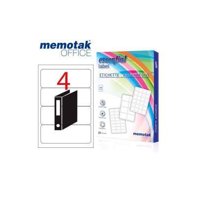 ETICHETTE AUTOADESIVE A4 190X61 400PZ (12062) (Memotak)