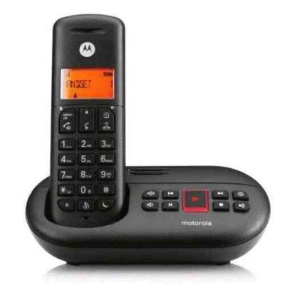 TELEFONO CORDLESS E211 CON SEGRETERIA NERO (Motorola)