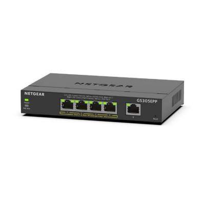NETGEAR 5-Port Gigabit Ethernet High-Power PoE+ Plus Switch (GS305EPP) Gestito L2/L3 Gigabit Ethernet (10/100/1000) Supporto