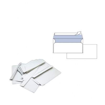 BUSTE BIANCHE 110X230MM S/FINESTRA 90GR + STRIP DA 500PZ (No Brand)