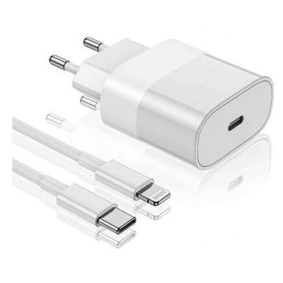 ADATTATORE CARICATORE IPHONE CAVO DA USB-C A LIGHTNING - 20W (No Brand)