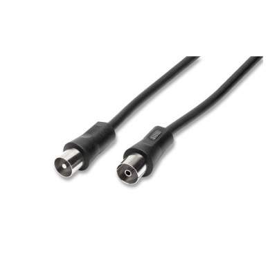 CAVO ANTENNA TV MASCHIO/FEMMINA SPINA PRESA IEC 75 OHM - 2 MT NERO (Nvs)