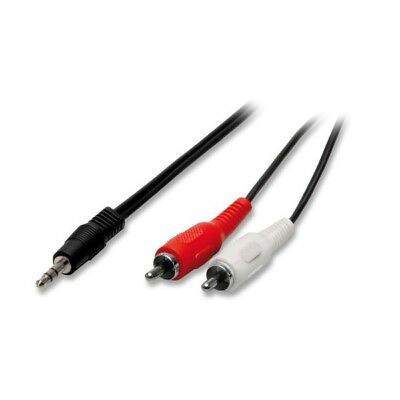 ADATTATORE CAVO AUDIO SPINA JACK 3,5 STEREO + 2 SPINE RCA 1,5 (2/04) (Nvs)