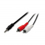 ADATTATORE CAVO AUDIO SPINA JACK 3,5 STEREO + 2 SPINE RCA 1,5 (2/04) (Nvs)