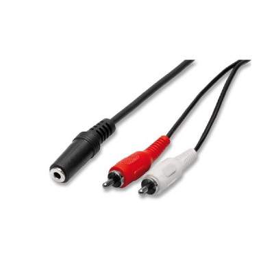 ADATTATORE CAVO AUDIO 3.5MM A 2X RCA - 2MT (2/00) (Nvs)