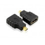 ADATTATORE SPINA HDMI MICRO (TIPO D) A PRESA HDMI (19PIN) DORATO (Propart)
