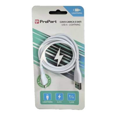 CAVO LIGHTNING - USB TIPO-A PP15LT594W (EAL150) 1.5MT BIANCO (Propart)