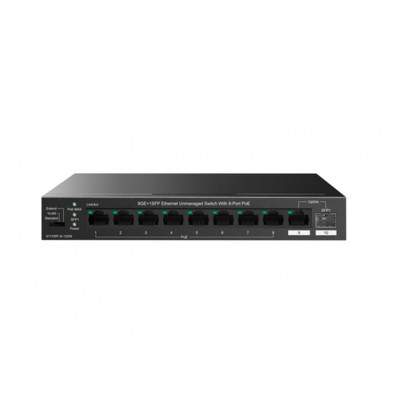 SWITCH RETE 10 PORTE 10/100/1000 - 9P GE LAN +1P SFP - POE (TEG1110PF-8-120W) (Tenda)
