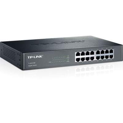 TP-Link TL-SG1016D Non gestito Gigabit Ethernet (10/100/1000) Nero