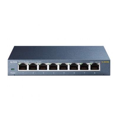 TP-Link TL-SG108 Non gestito Gigabit Ethernet (10/100/1000) Nero