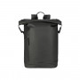 BORSA ZAINO ROLLO PER NOTEBOOK 15,6" E MACBOOK PRO 16" - IN TESSUTO RICICLATO RESINATO TASCA INTERNA E TASCA ESTERNA NERA (BKRO