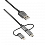 Trust 22693 cavo USB USB 2.0 1 m USB A Micro-USB B Nero, Argento