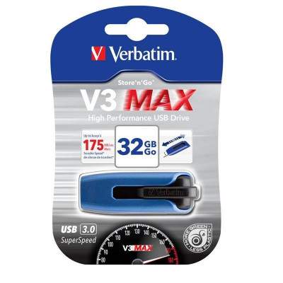 Verbatim V3 MAX - Memoria USB 3.0 da 32 GB - Blu