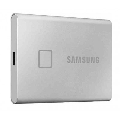 Hard Disk Ssd 500 Gb Esterno Usb 3.2 2,5" T7 Touch Impronta Digitale Esterno Silver (Mu-Pc500S/Ww) Autoalimentato