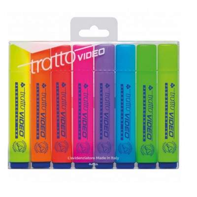 EVIDENZIATORE MULTICOLORE (8 PEZZI) (F8302) (Tratto Video)