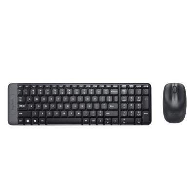 KIT MK220 TASTIERA + MOUSE WIRELESS NERA (920-003721) (Logitech)