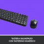 KIT MK220 TASTIERA + MOUSE WIRELESS NERA (920-003721) (Logitech)
