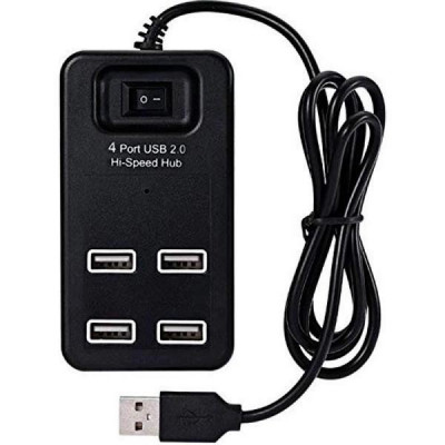 Hub 4 Porte Usb 2.0 (Le-857) Con Interruttore Switch - Nero