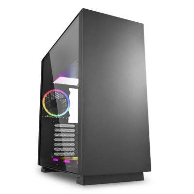 CASE GAMING PURE STEEL BLACK RGB ATX VETRO TEMPERATO - NERO - NO ALIMENTATORE (Sharkoon)