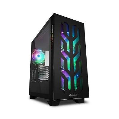 CASE GAMING CA300T SHARK BLACK ATX NERO RGB NO ALIMENTATORE (Sharkoon)