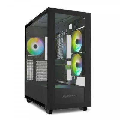 CASE GAMING REBEL C60 BLACK RGB ATX NERO NO ALIMENTATORE (Sharkoon)