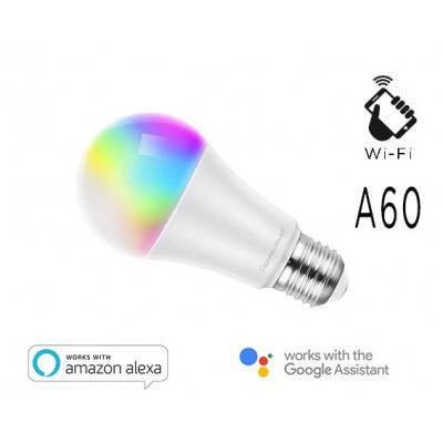 Lampada Led Smart Ee-9We2760R Rgb + Bianco Caldo E27 A60 Dimmerabile Wifi - Alexa E Google Home