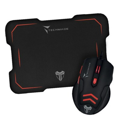 Mouse + Mouse Pad Gaming Tm-M016-Red Rosso