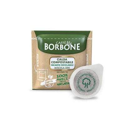 CIALDA MONODOSE DI CAFFE' MISCELA DEK VERDE DECAFFEINATA - 50PZ (Borbone)