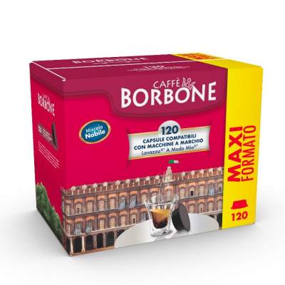 CAPSULE MONODOSE DI CAFFE' MISCELA NOBILE BLU COMPATIBILI MACCHINE LAVAZZA A MODO MIO - 120PZ (Borbone)