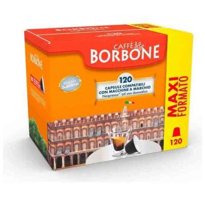 CAPSULE MONODOSE DI CAFFE' MISCELA SUPREMA ORO COMPATIBILI MACCHINE NESPRESSO - 120PZ (Borbone)