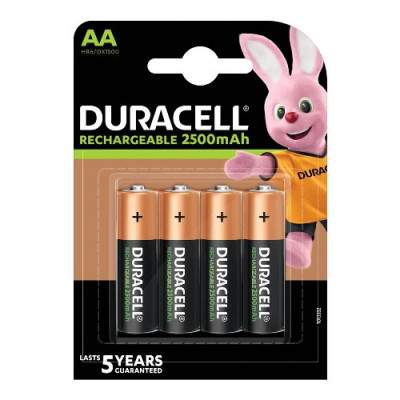 BATTERIE RICARICABILI STILO AA 2500MAH CONF. 4PZ (Duracell)
