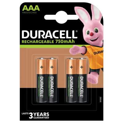 BATTERIE RICARICABILI MINISTILO AAA 750MAH CONF. 4PZ (Duracell)