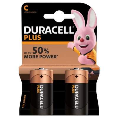 BATTERIE ALCALINE C2 PLUS 1.5V LR14 (MN1400 C2) (Duracell)