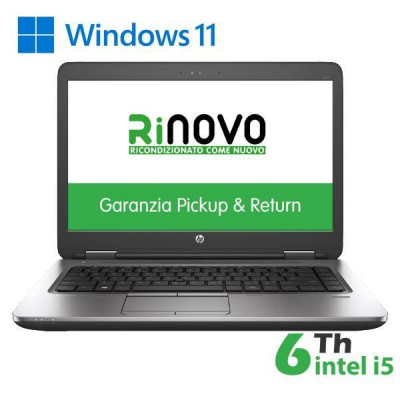 Notebook 640 G2 Intel Core I5-6Gen. 14" 16Gb 240Gb Ssd Windows 11 Pro - Ricondizionato - Gar. 12 Mesi