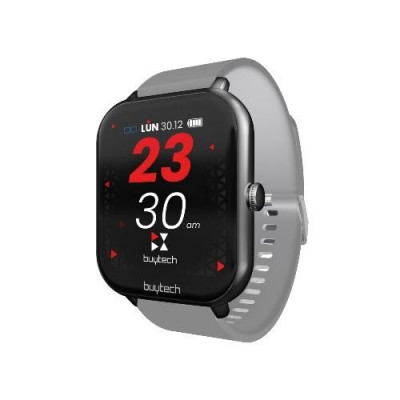 Smartwatch Buytech By-Alfa-Silkbk Cassa Silver Cinturino Silicone Nero