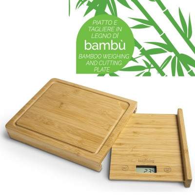 BILANCIA DA CUCINA DIGITALE 2 IN 1 IN BAMBU (INN-137) (Innoliving)