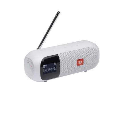 RADIO FM PORTATILE DIGITALE DAB+ DISPLAY LCD BLUETOOTH BIANCO (JBLTUNER2WHT) (Jbl)