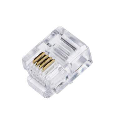 CONNETTORE PLUG TELEFONICO RJ11 6P4C (CONF.100PZ) (LKPL64) (Link)