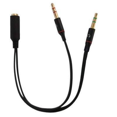 SDOPPIATORE AUDIO PER CUFFIE E MICROFONO SU SMARTPHONE - 1F 3,5MM - 2M 3,5MM (Link)