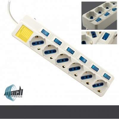 MULTIPRESA 6 POSTI (MP-3060) CON INTERRUTTORE (Mach Power)