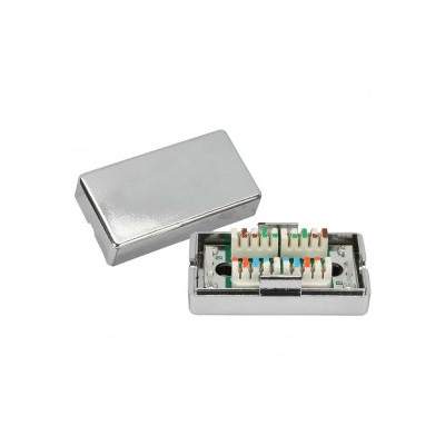 BOX DI GIUNZIONE IN METALLO CAT.5 SILVER (NW-MBJS5-SL) (Mach Power)
