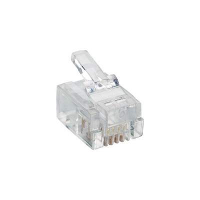 CONNETTORE PLUG TELEFONICO RJ11 6P4C (CONF. 50PZ) (CV-LAN-054) (Mach Power)