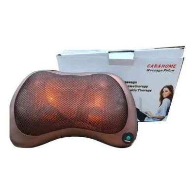 CUSCINO MASSAGGIANTE COLLO SCHIENA SPALLA 4 RULLI CON CALORE PER AUTO, CASA, UFFICIO (8028) (No Brand)