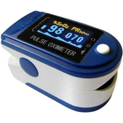 SATURIMETRO OXIMETRO A DITO CON DISPLAY - COLORE BLU/BIANCO (LK87) (No Brand)