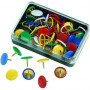 PUNTINE DA DISEGNO COLORATE PLASTIFICATE PUNESSE A SPILLO (50 PEZZI) (No Brand)